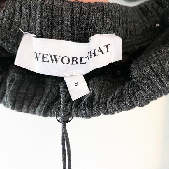 WeWoreWhat The Halter Crisscross Bra Top NEW In Heather Gray - Picture 7 of 8